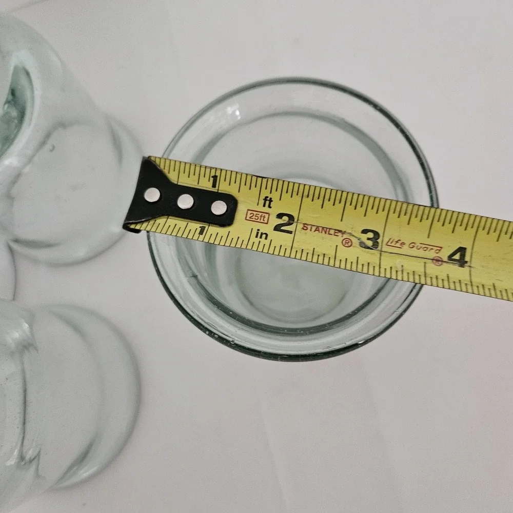 Pottery Barn Casa Recycled Green Glass Old Fashion Glasses Set Of 4